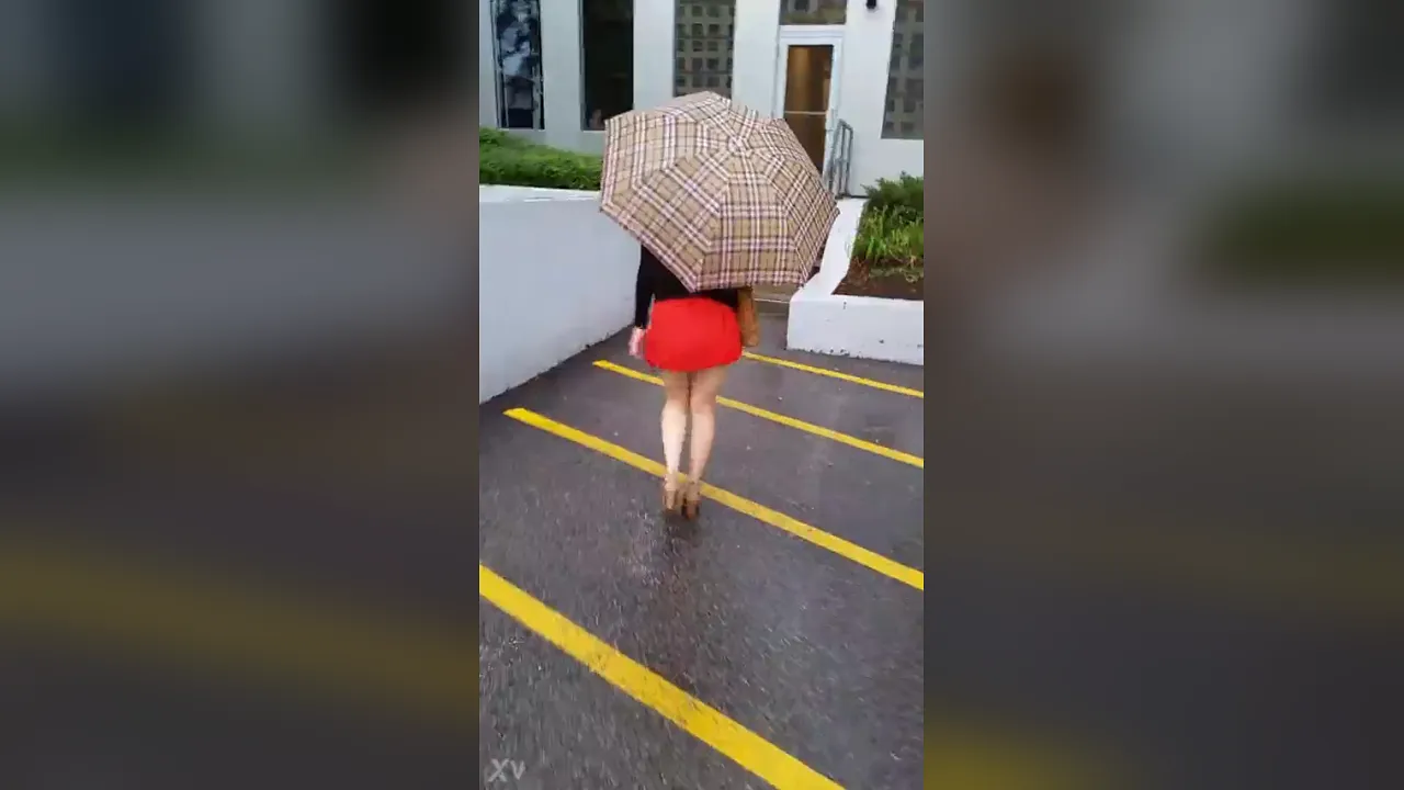 Asian girl in mini skirt strips and masturbates