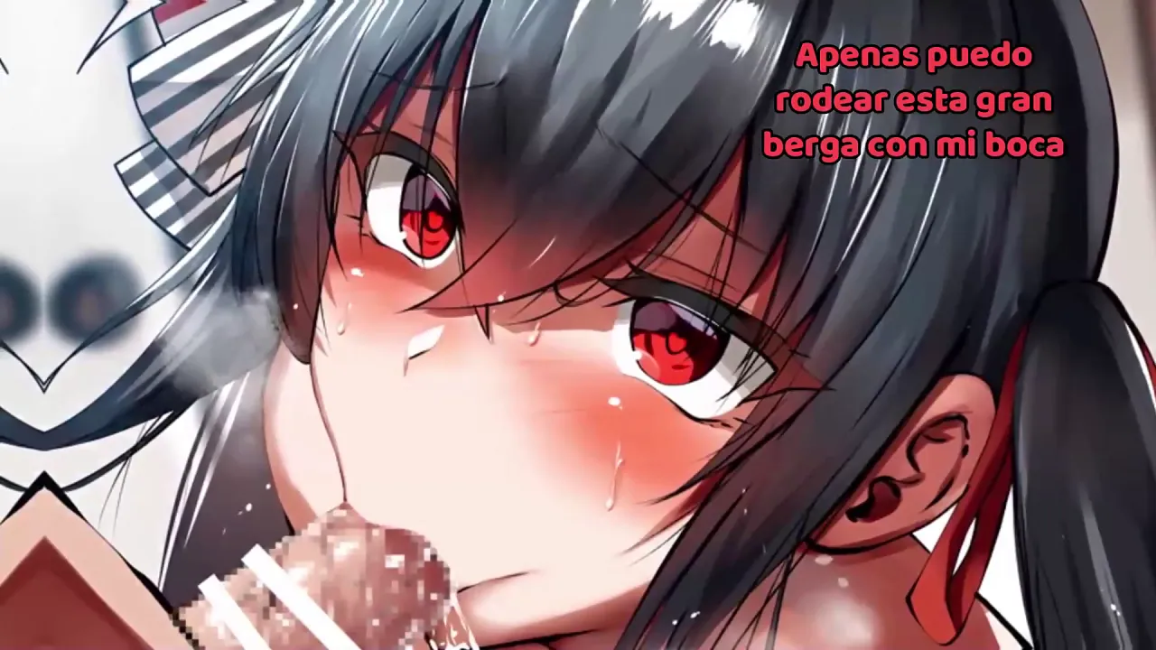 Spanish ASMR JOI video shows big-titted anime girl pleasuring herself with a blowjob