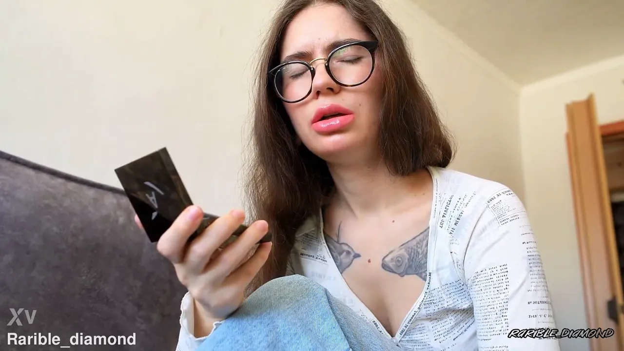 Cute webcam girl sneezes wetly in close-up POV shots