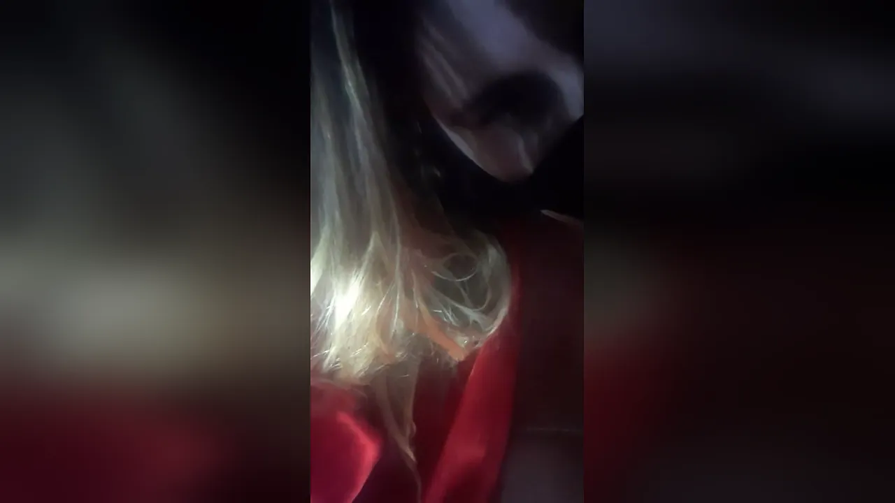 Blonde Latina webcam model shows off her big natural tits in solo bondage masturbation