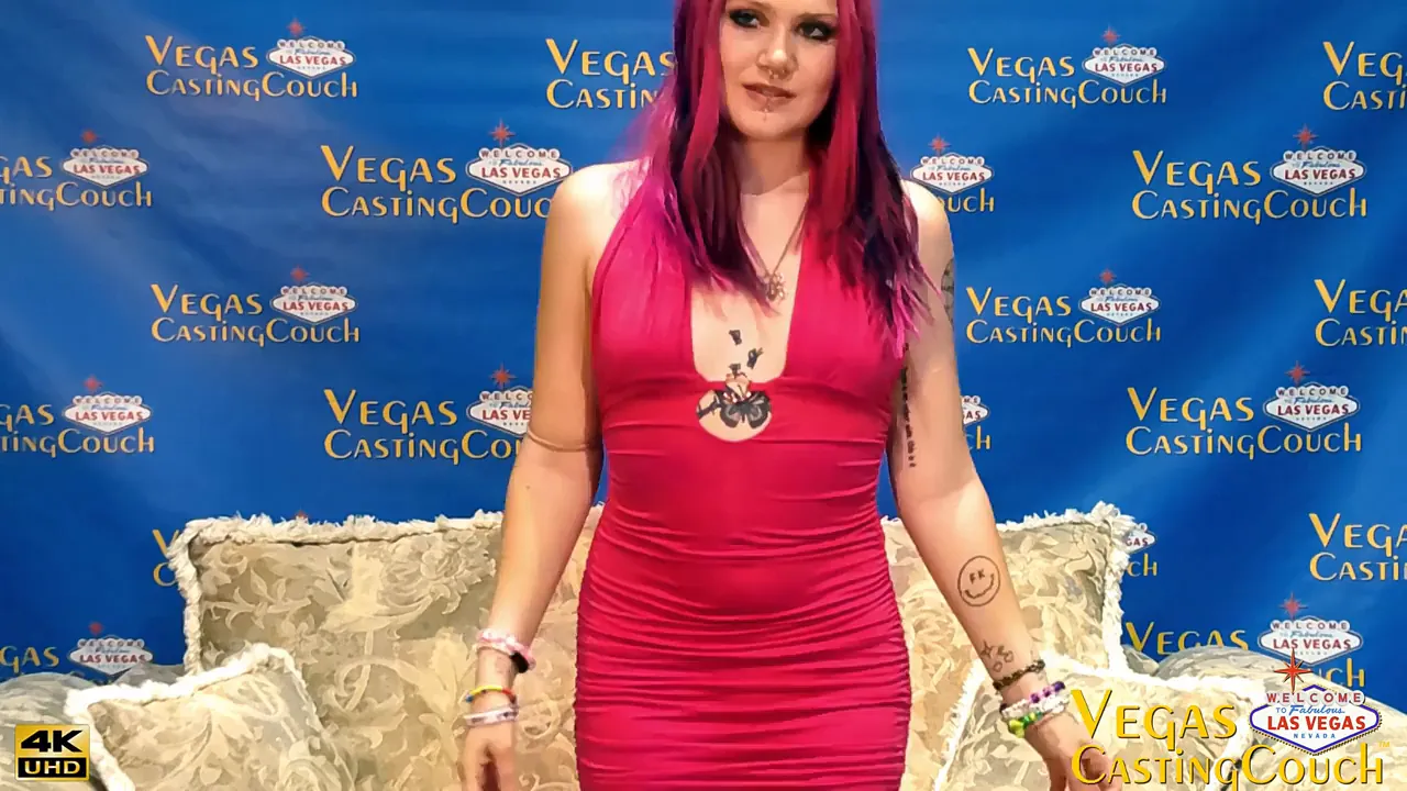 Raee Harte solo masturbates with a glass dildo, then fucks herself deep doggy style and