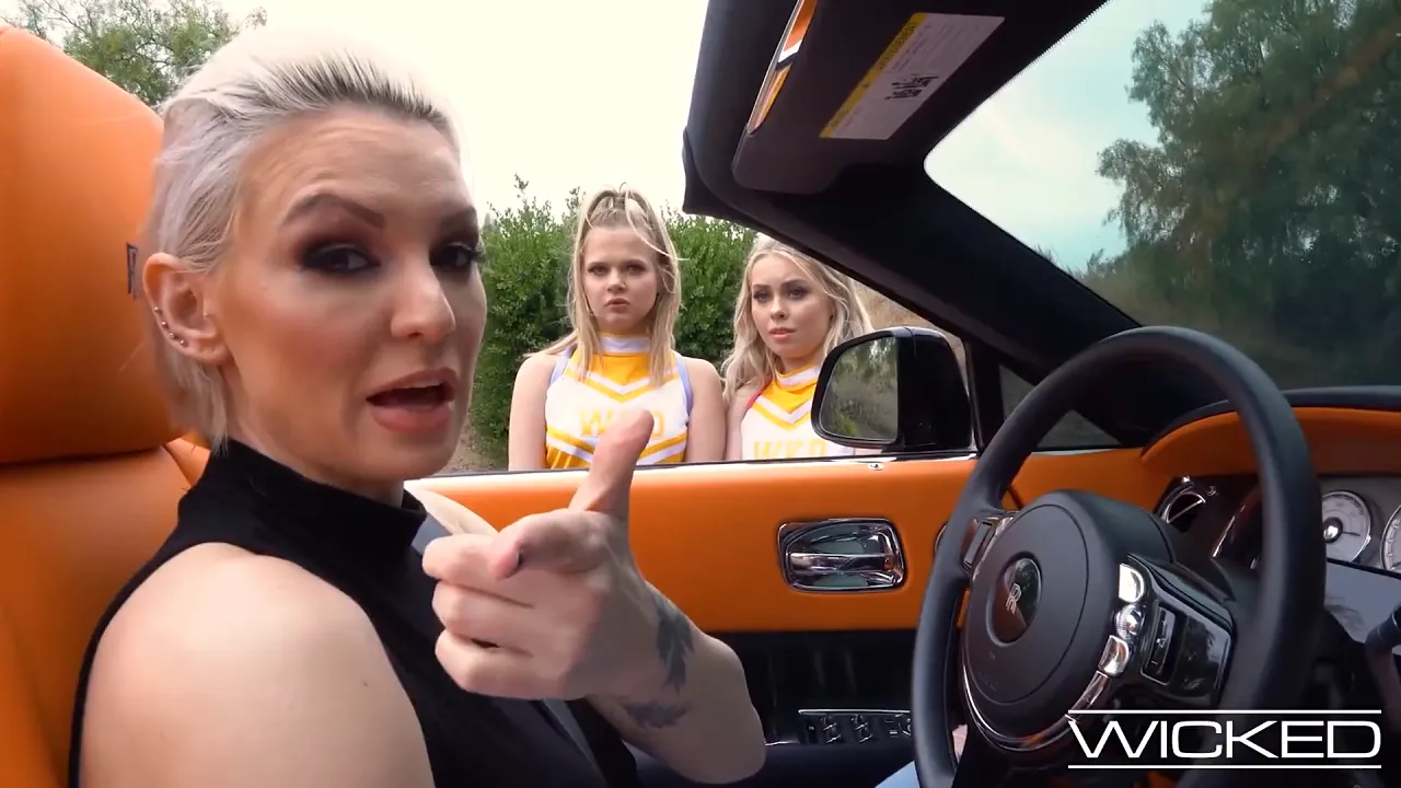 Blonde hitchhikers share intense pleasure with lesbian toys and pussy licking
