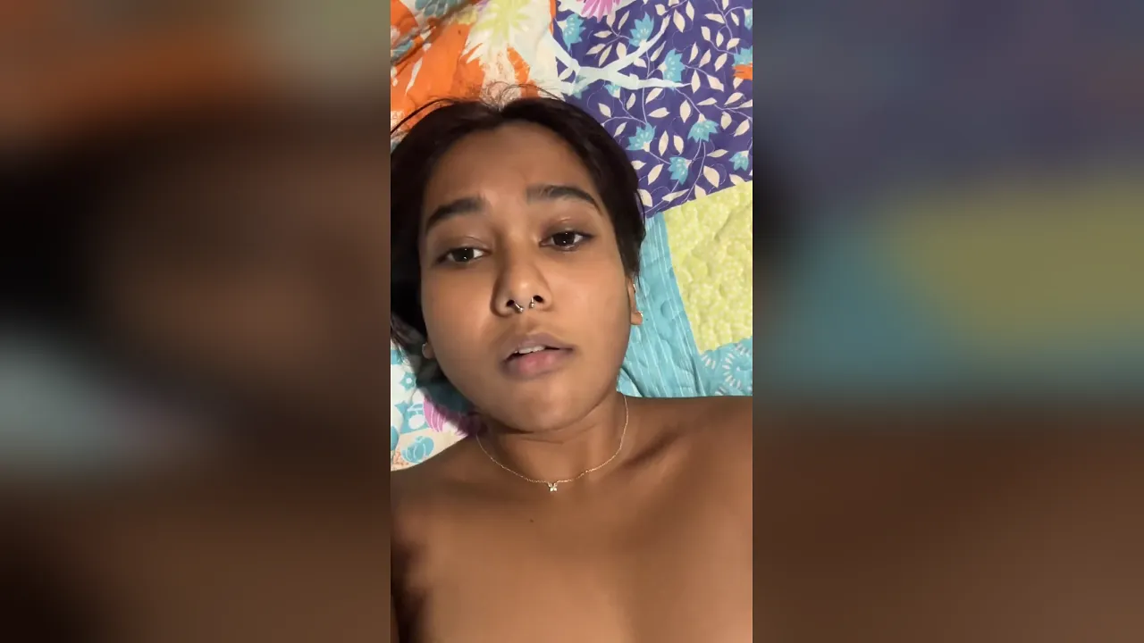 Petite Indian girlfriend Mia Z teases and masturbates during naughty Facetime call