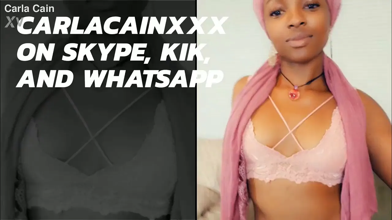 Ebony camgirl Carla Cain twerks in lingerie on webcam