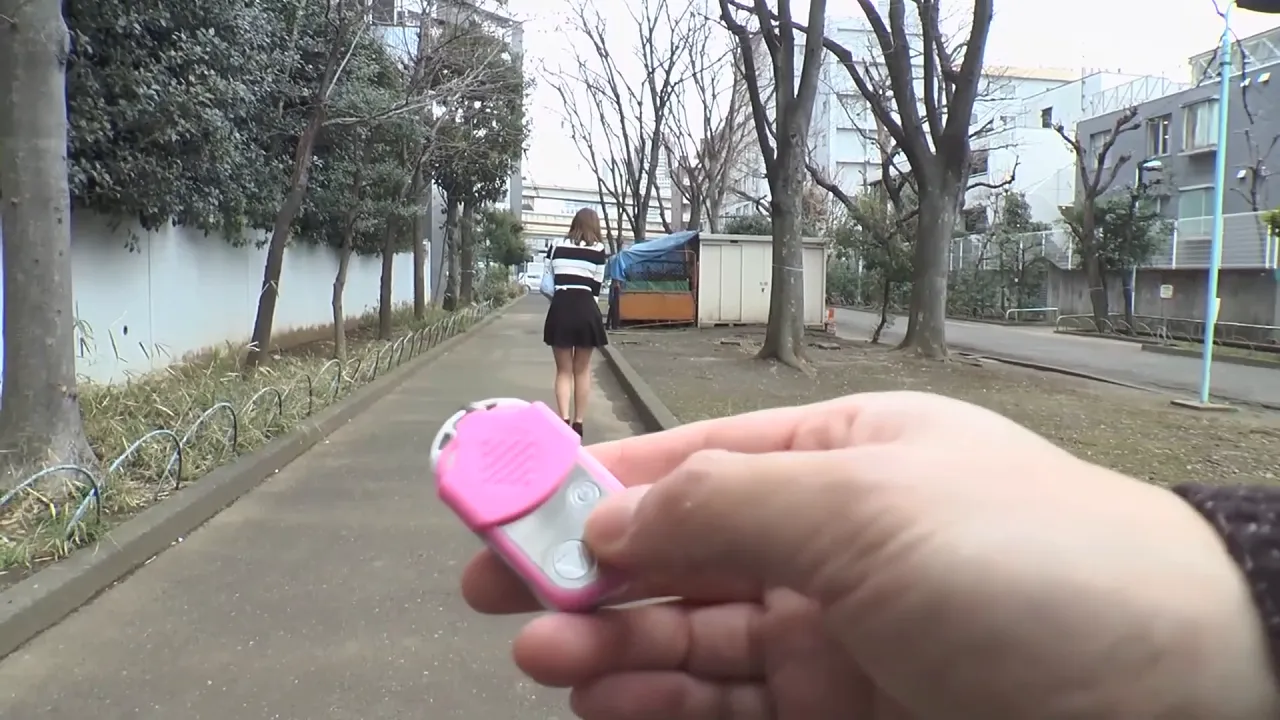 Japanese girl is controlled by remote while vibrator turns her on