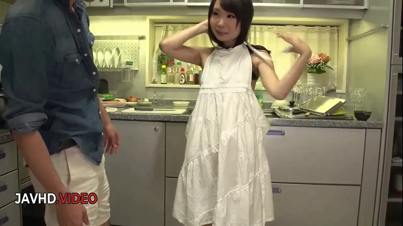 Wild Japanese housewife strips and masturbates