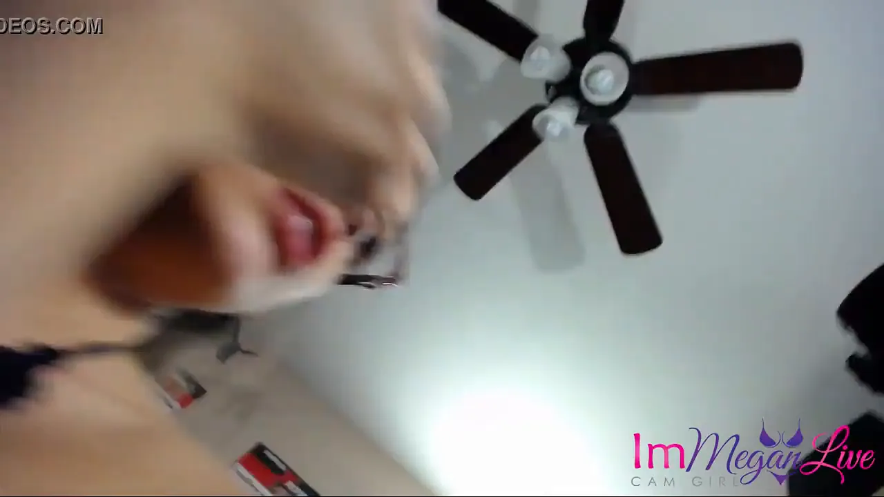 ImMeganLive gives a juicy French blowjob with big tits and spits
