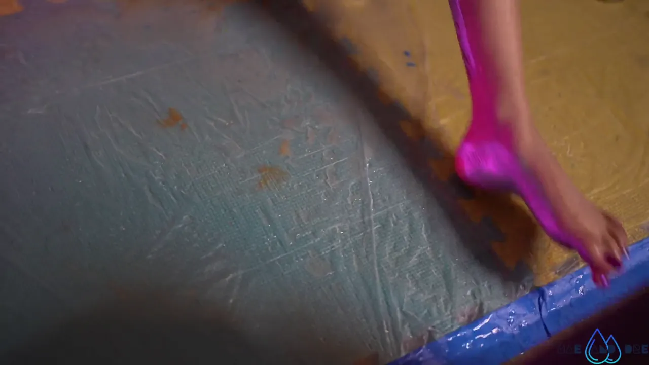 Rainz oils her tight Asian pussy then fingers and fucks herself to a squirting orgasm