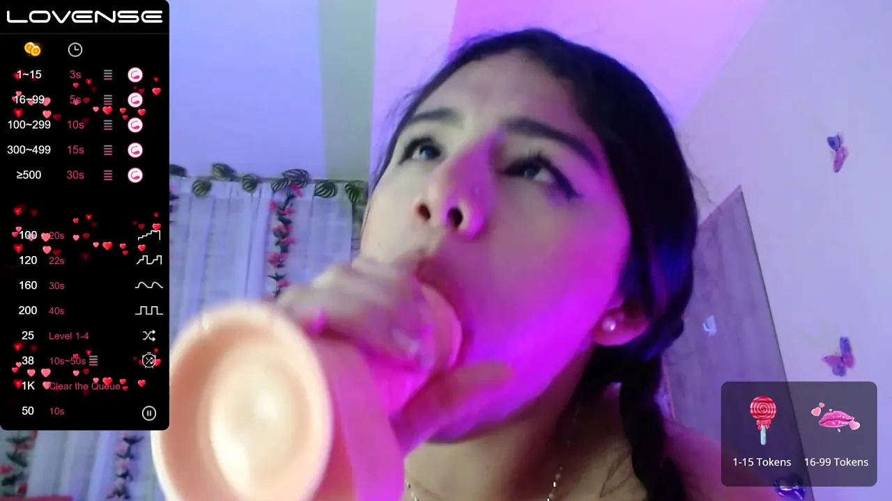 Young Latina masturbates solo with a toy on webcam