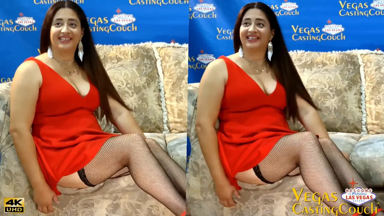 MILF Natalie Lipps gets her ass fucked and cums from deep throat in a Vegas casting