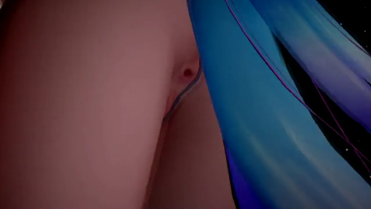 Korean cartoon babe Miku wears a micro bikini and dances solo