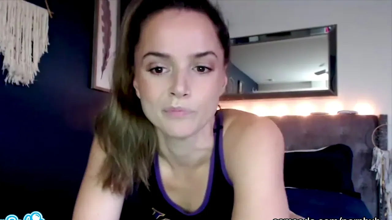Tori Black masturbates her petite pussy on webcam
