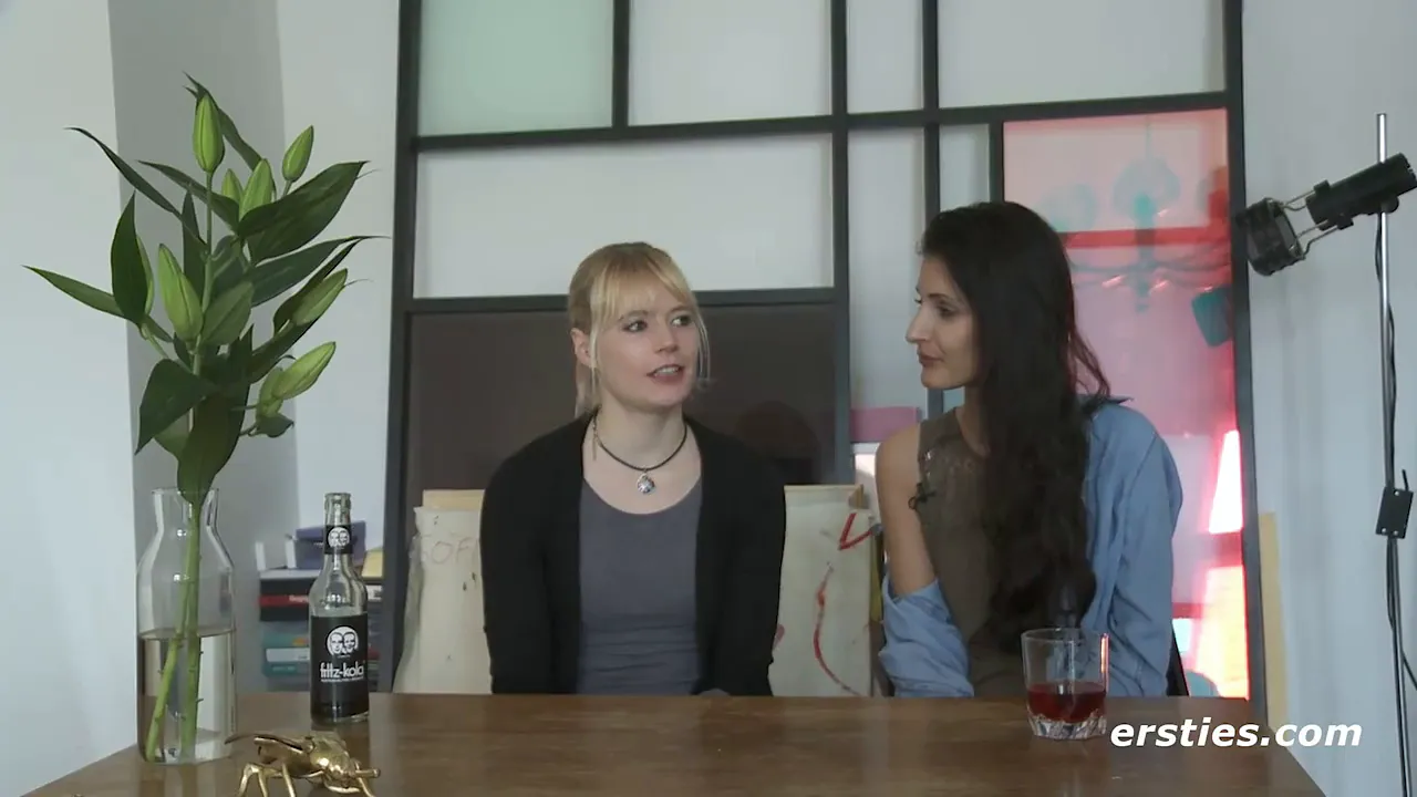 Two small-titted lesbians use vibrators and dildos to pleasure each other