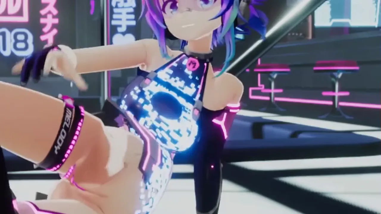 Virtual reality hentai cartoon of Melody masturbating and showing her pussy