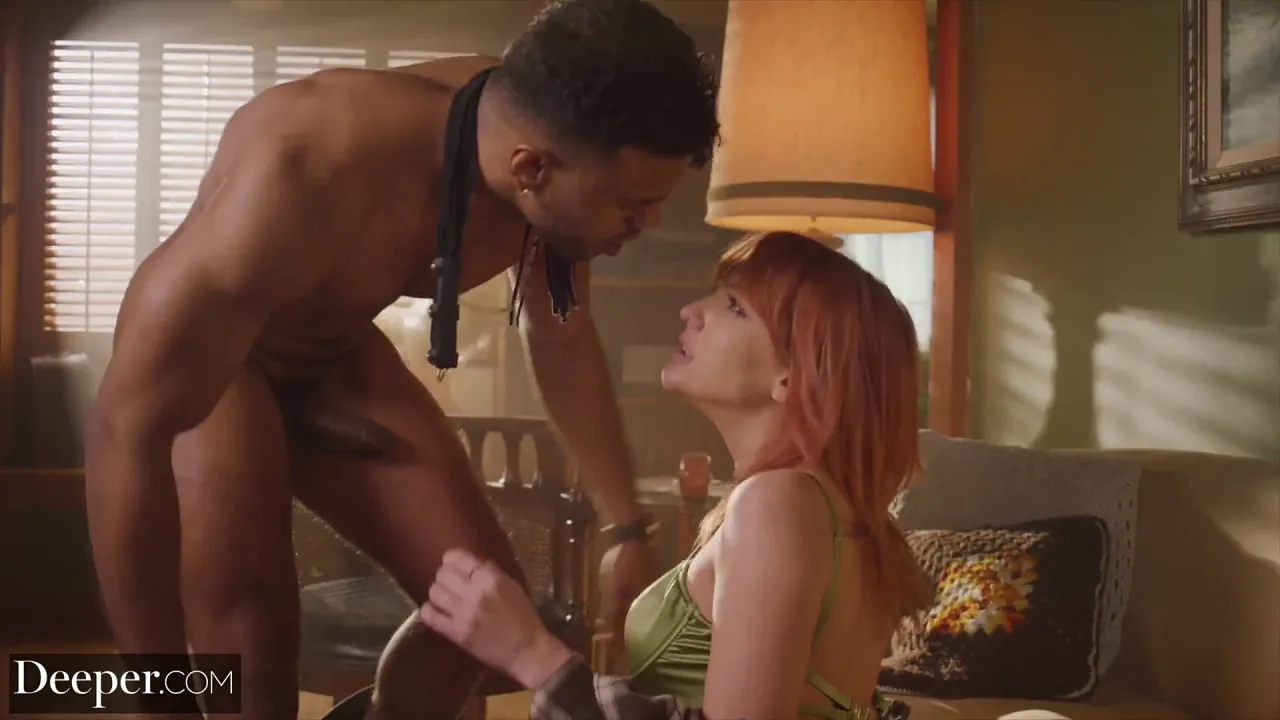 Redhead Kenna James gets spanked and flogged before deepthroating a big cock in