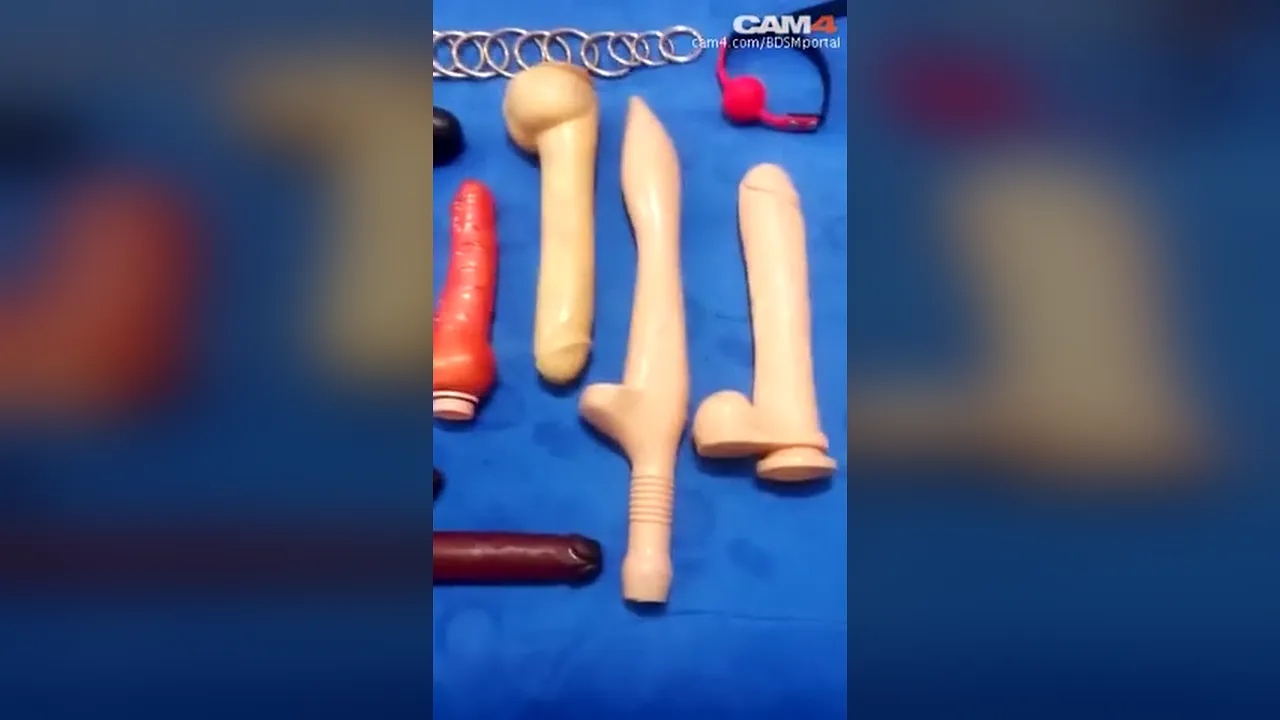 Young woman prepares big dick and anal toys for wild party roleplay