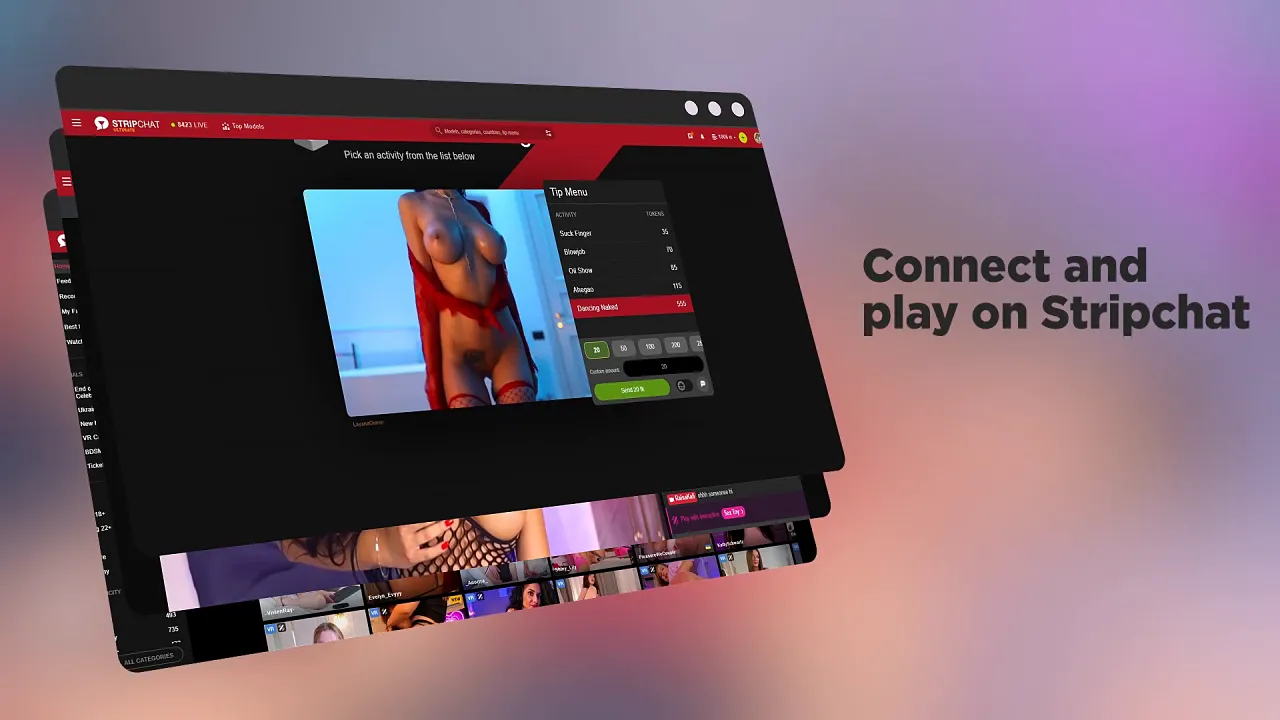Blonde in red lingerie masturbates and gets fucked by a fuck machine on webcam