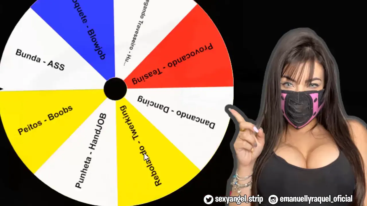 Emanuelly Raquel teases in a webcam game, twerks and masturbates before blowing POV