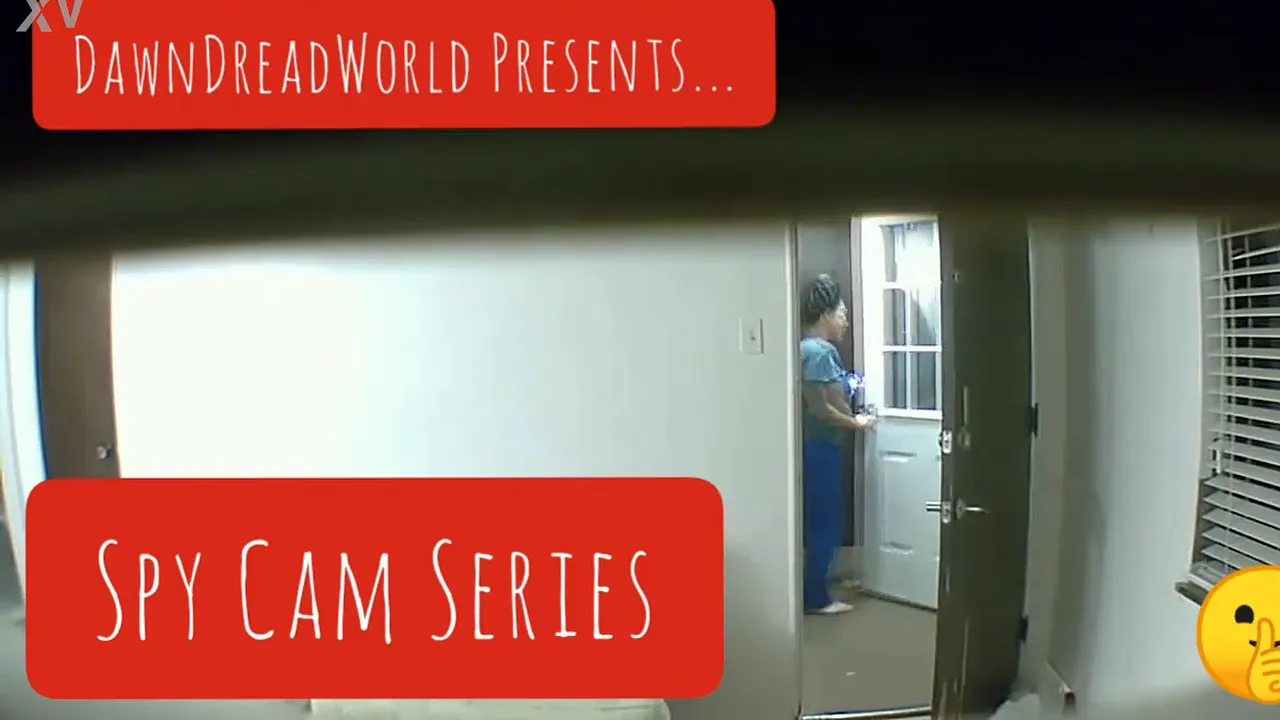 Ebony girl caught on hidden spy cam in hardcore series