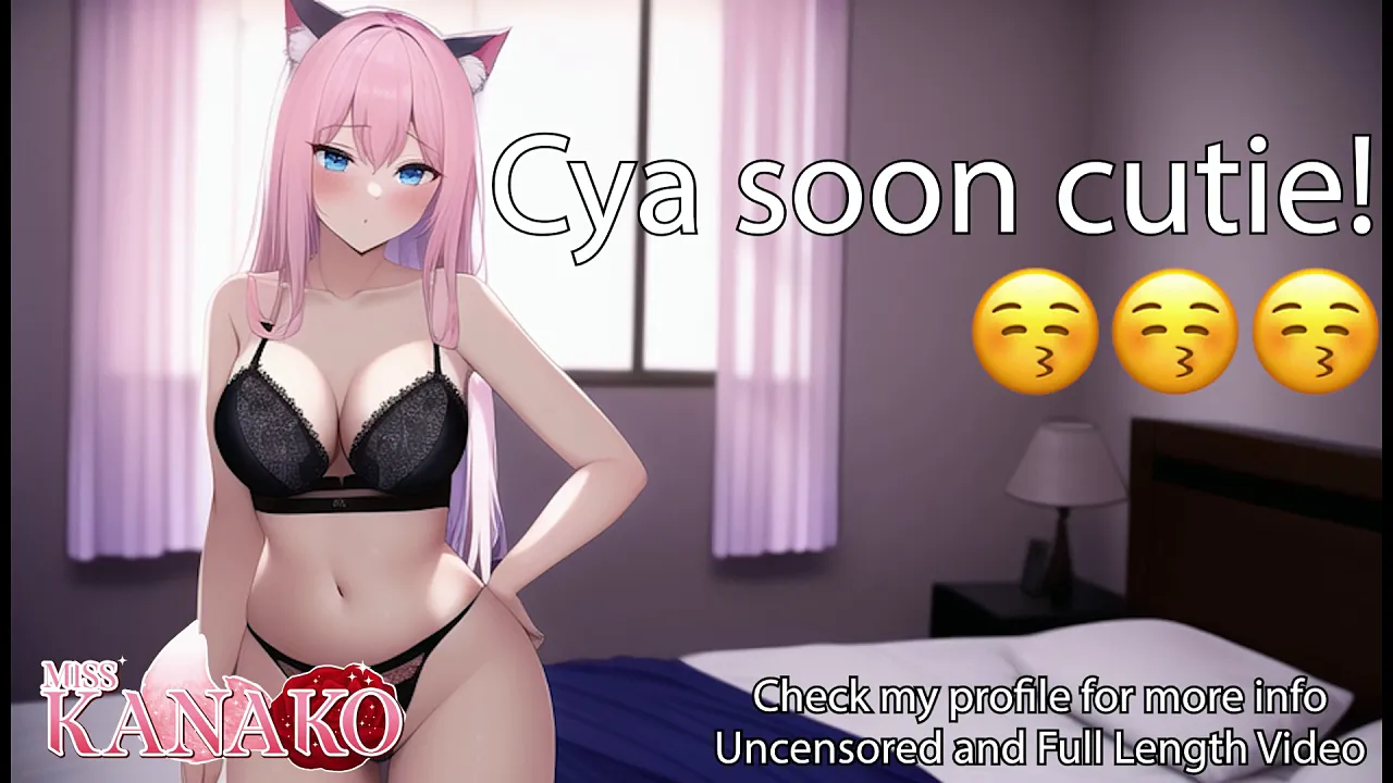 Miss Kanako pretends to be a cat girl who lets another woman use a vibrator on her tight