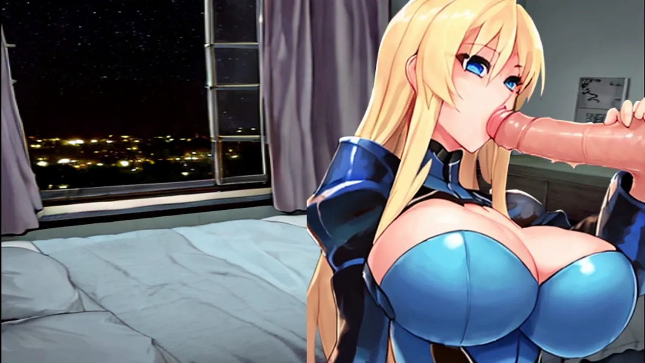 Blonde MILF cartoon roleplays asmr while sucking her girlfriend's cock