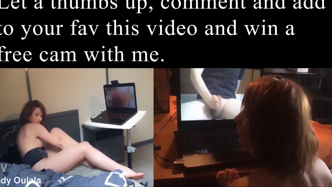 Amatrice camgirl masturbates and shows off her big dick in webcam show
