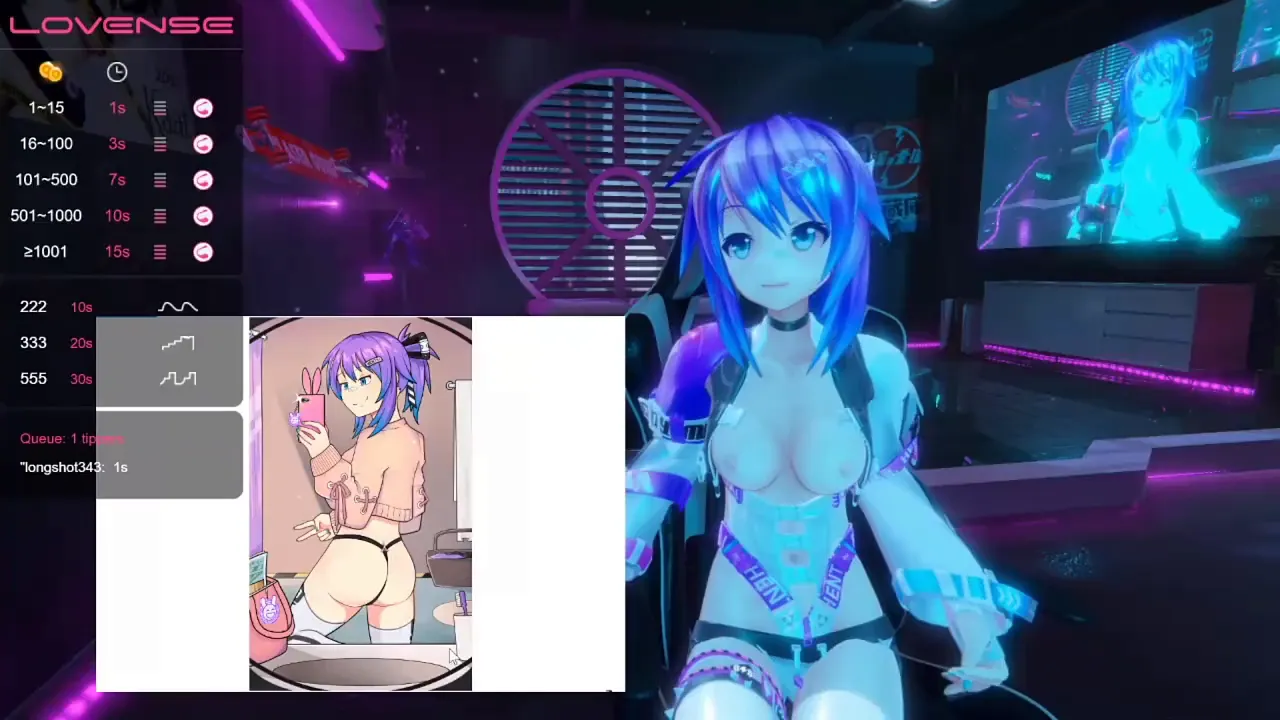 18-25 solo female masturbates with toys while dancing to laser show