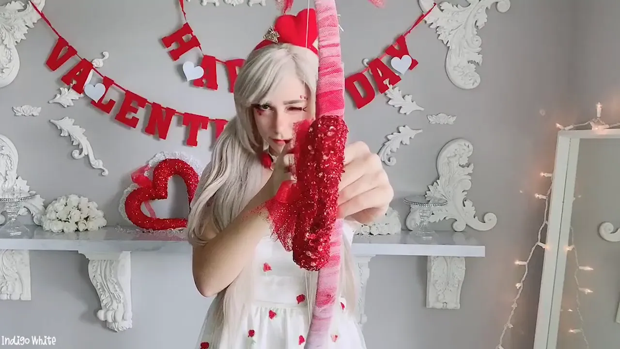 Indigo White cosplays for POV valentine's day creampie