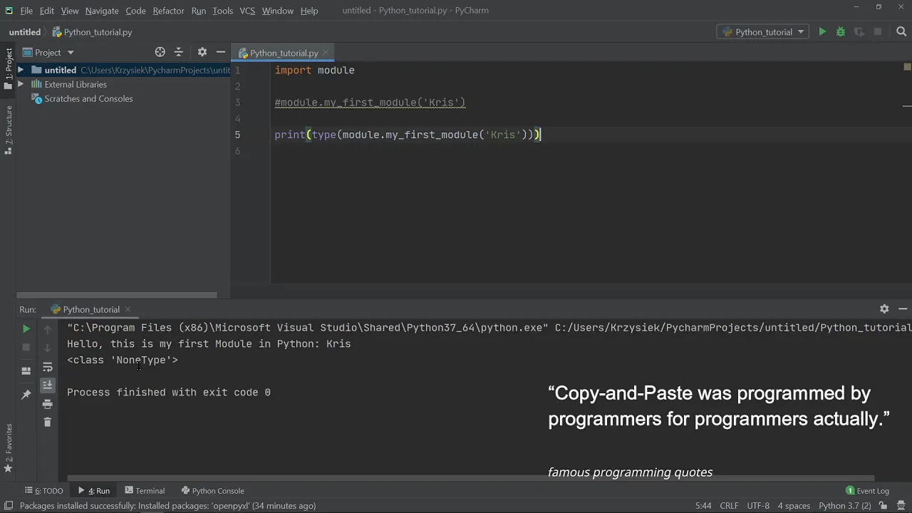 Python Modules - step by step