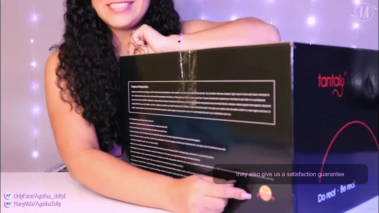 Agatha Dolly unboxes and masturbates with a TantalY toy