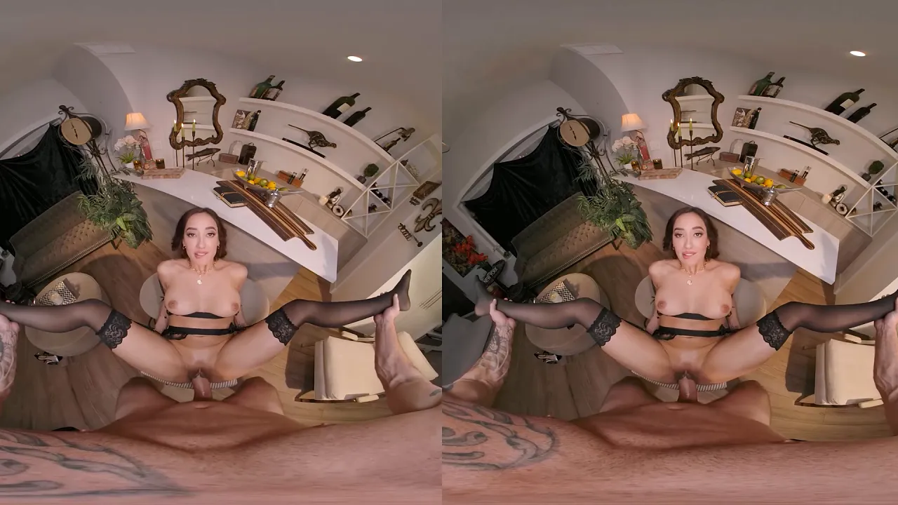 Petite babe Chloe Amour gives deepthroat blowjob and has hardcore sex in POV scenes
