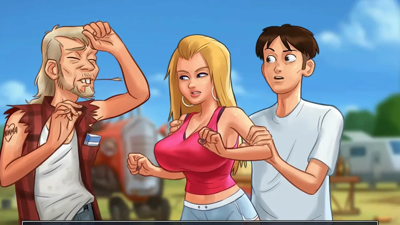 Summertime Saga 62 - Masturbating while thinking about the busty blonde cheerleader in