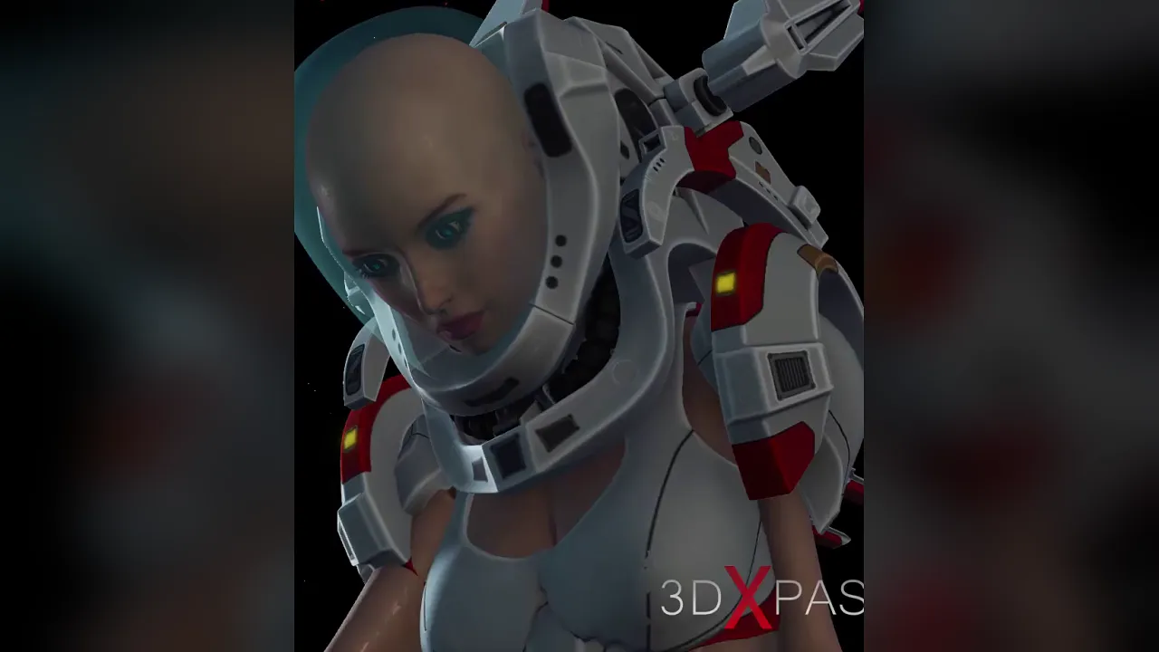 Spacewoman in suit fucks alien with her strapon toy