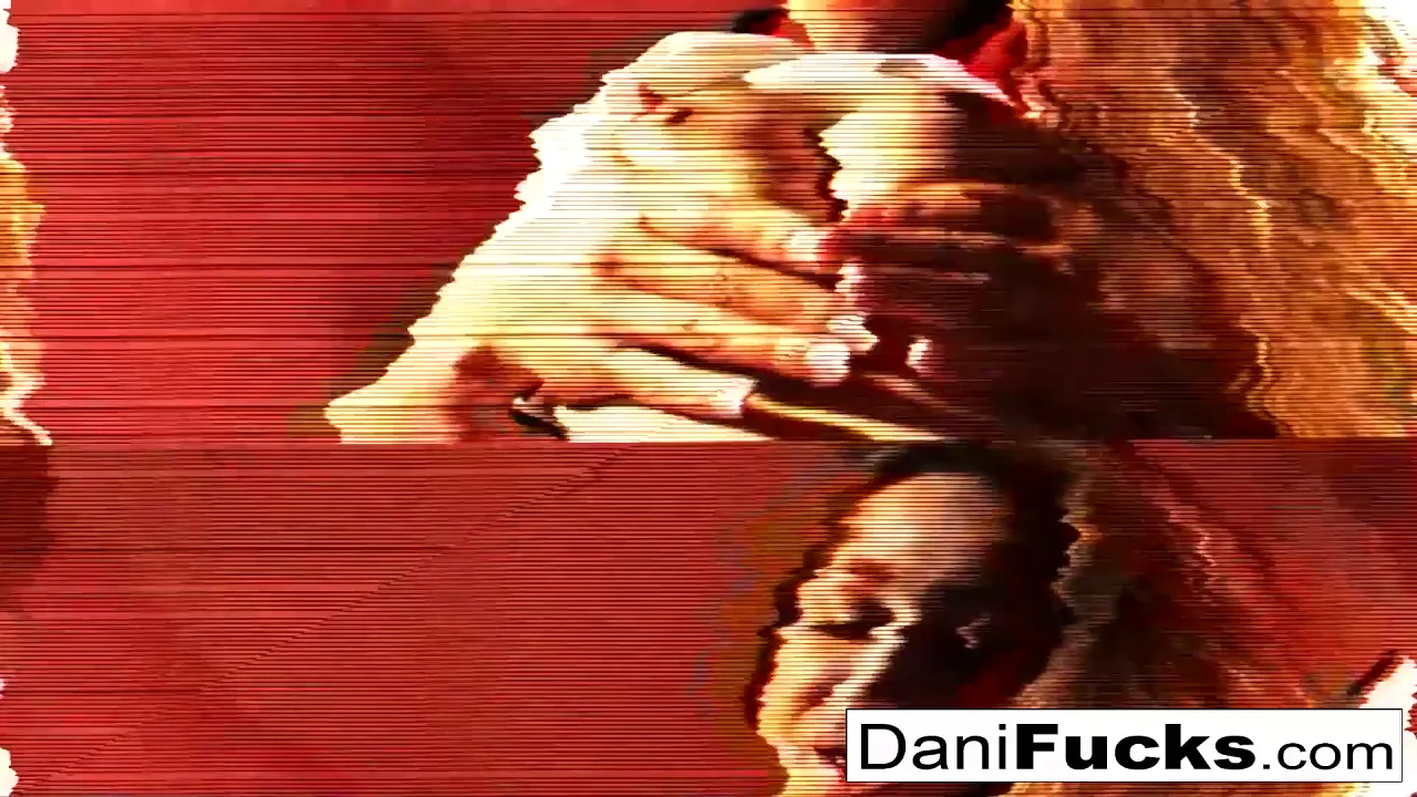 Dani Daniels plays with her big tits and wets her pussy during solo masturbation