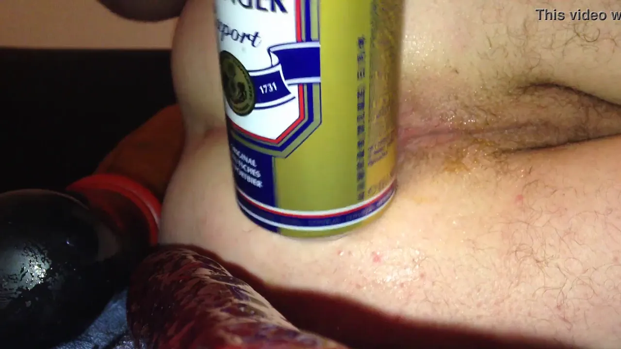 Woman uses dildo for deep anal stimulation