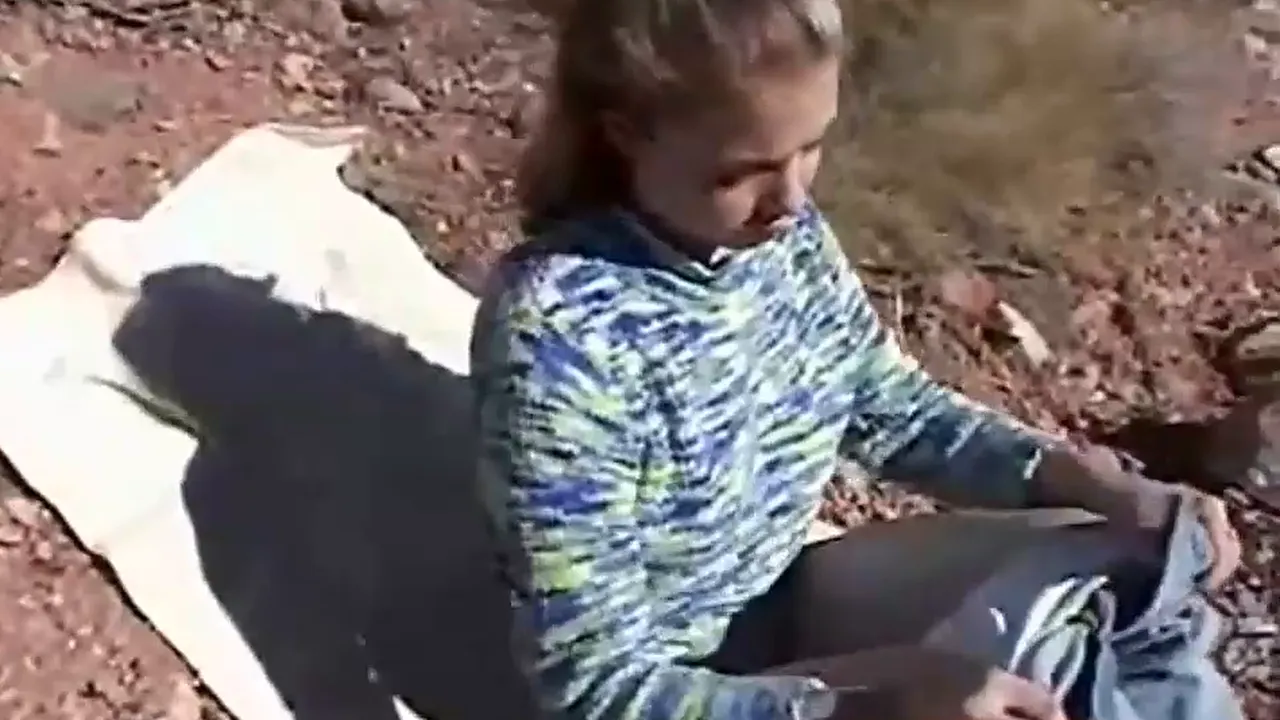 Little april outdoor fingering solo