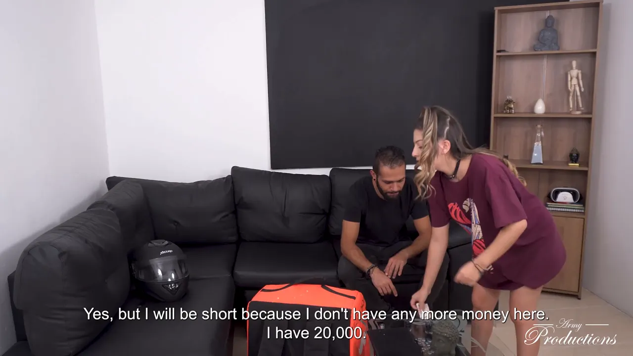 Blonde webcam model orders threesome with two men