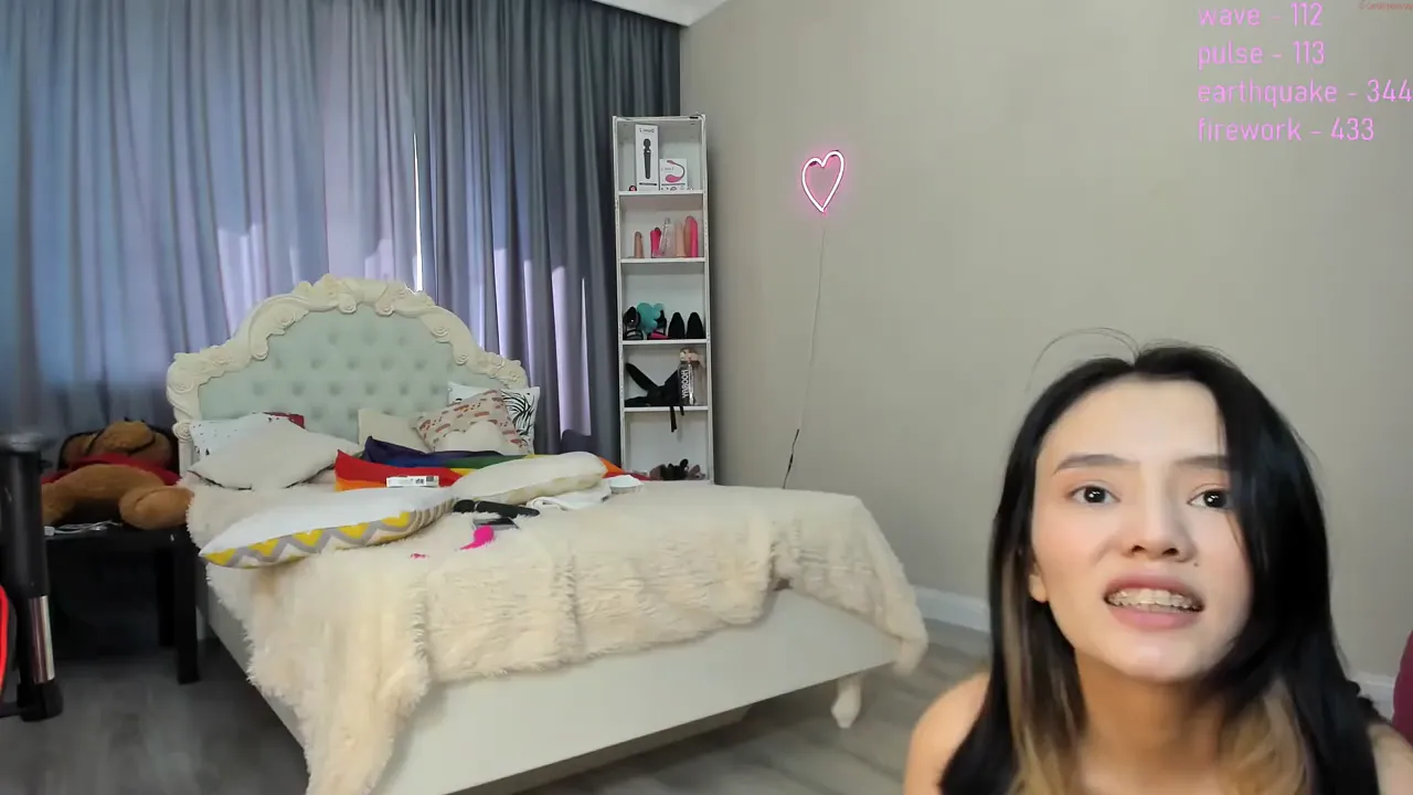 Big-boobed Asian solo masturbation and webcam show