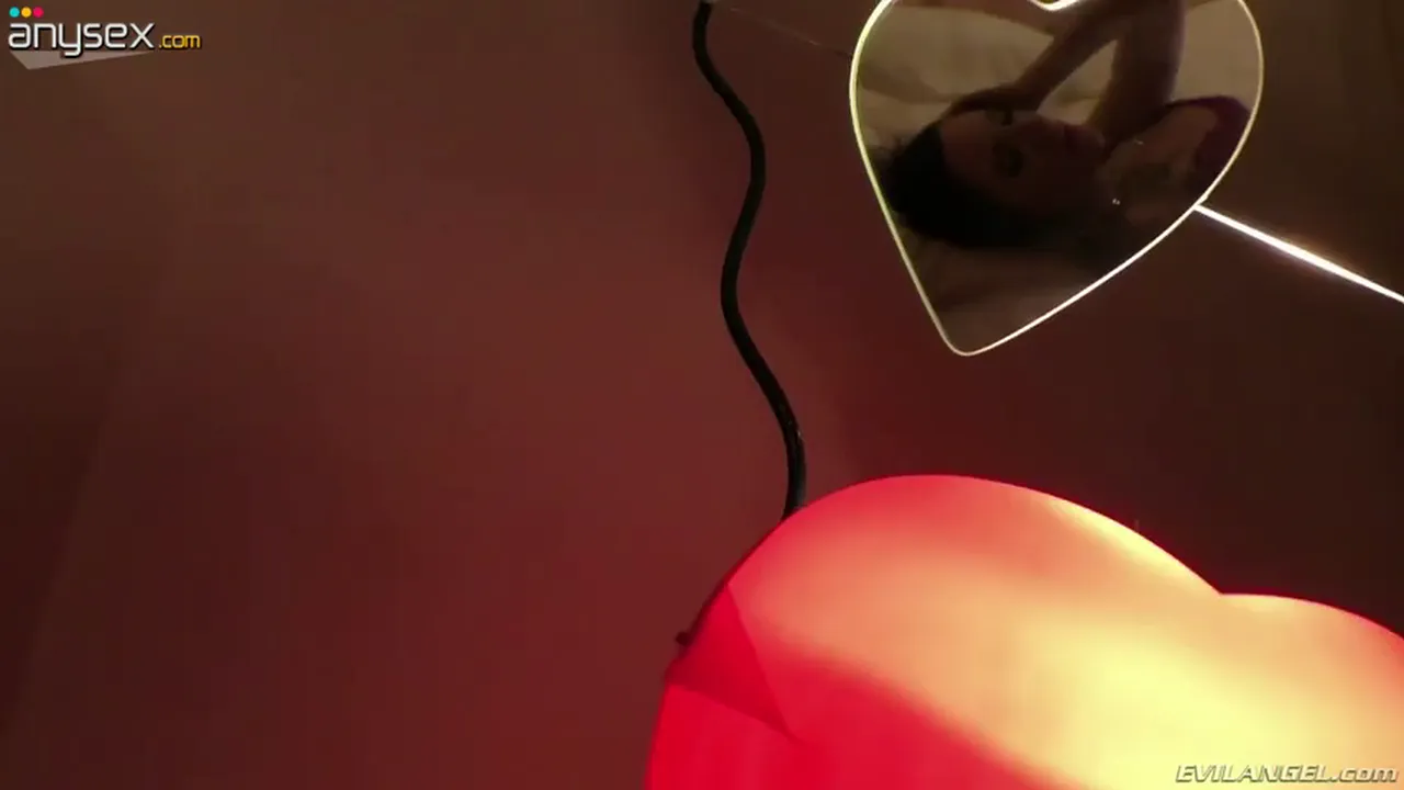 Brunette Samantha Bentley masturbates and sucks fingers solo in lingerie