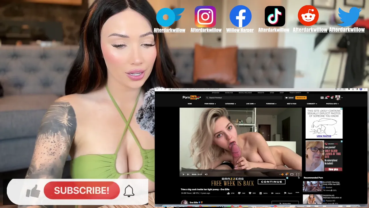 Willow Harper and Eva Elfie have a hardcore gangbang with big tits, tight pussy and