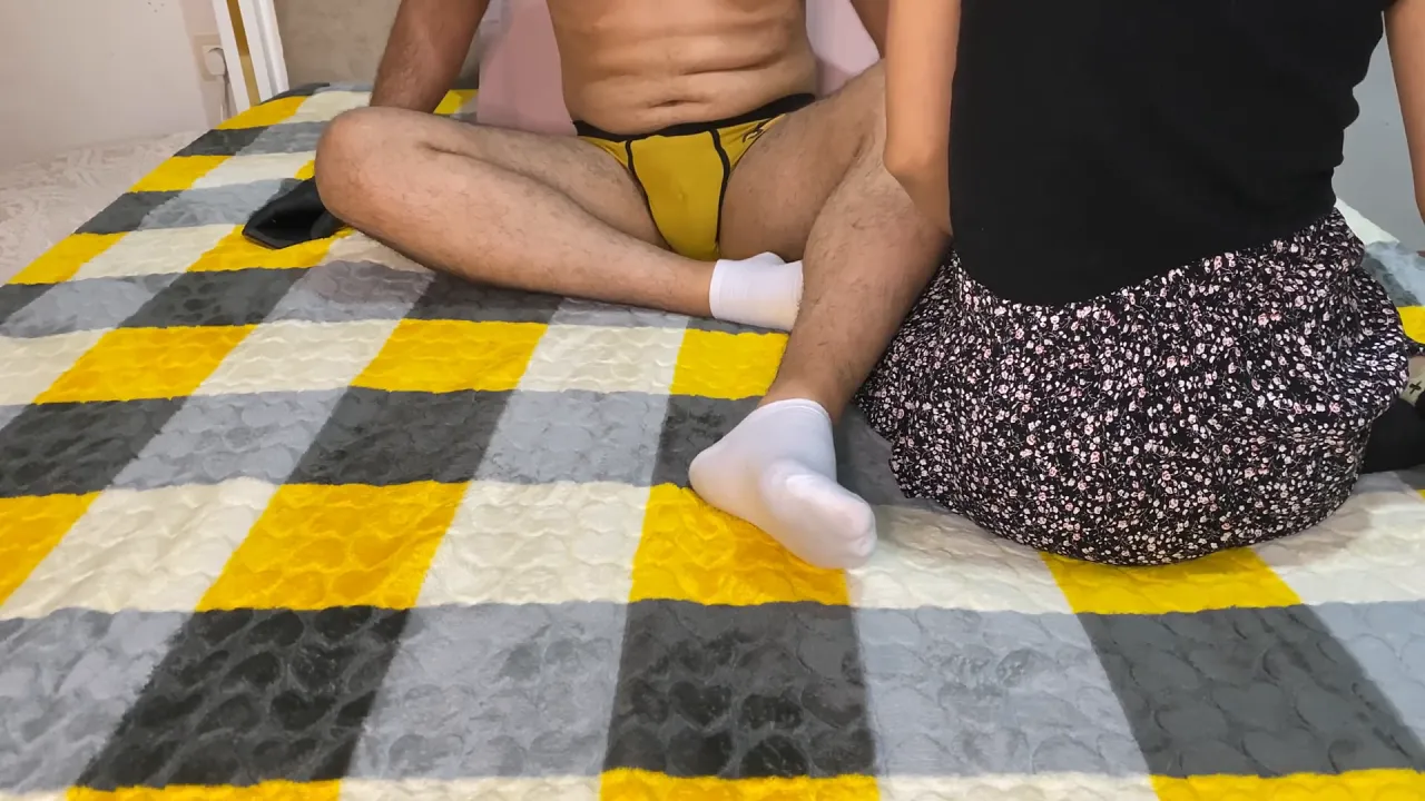 Persian Hot Girl's stepbrother watches her masturbate and get creampie in exclusive POV