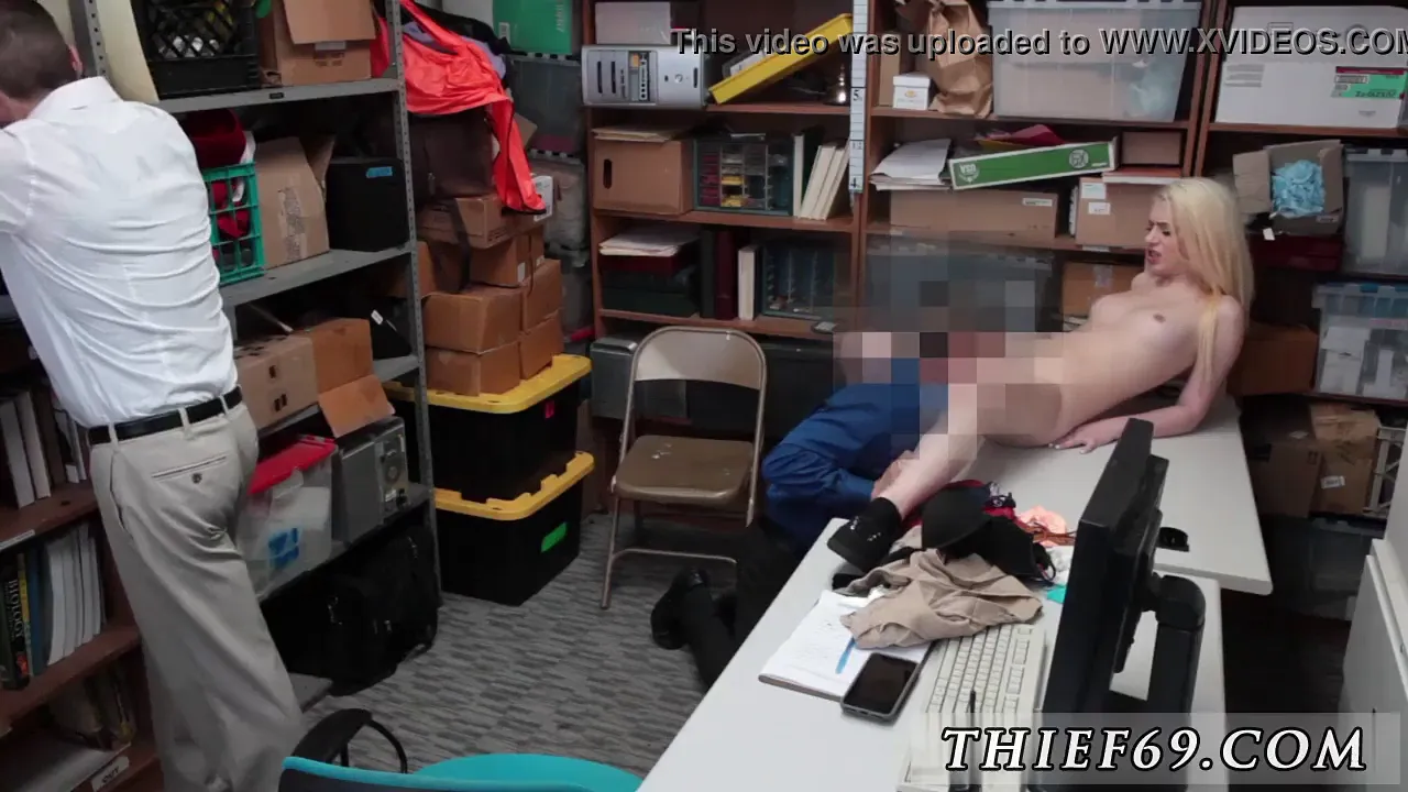 Petite blonde German MILF in police uniform gets caught by cop