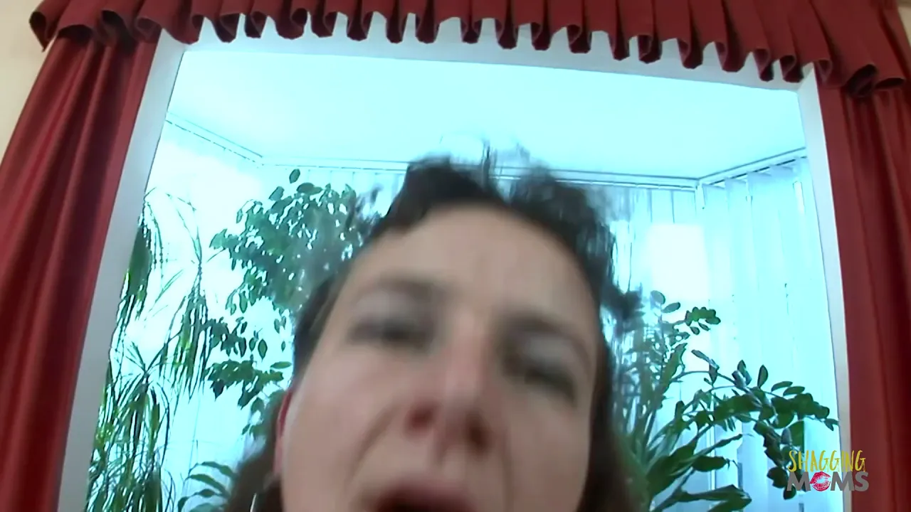 MILF with big tits and saggy boobs masturbates and gives blowjobs