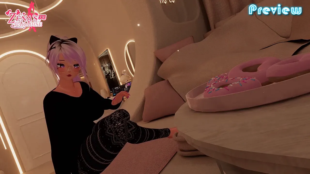 Virtual reality cartoon girl masturbates in POV amateur ERP sex