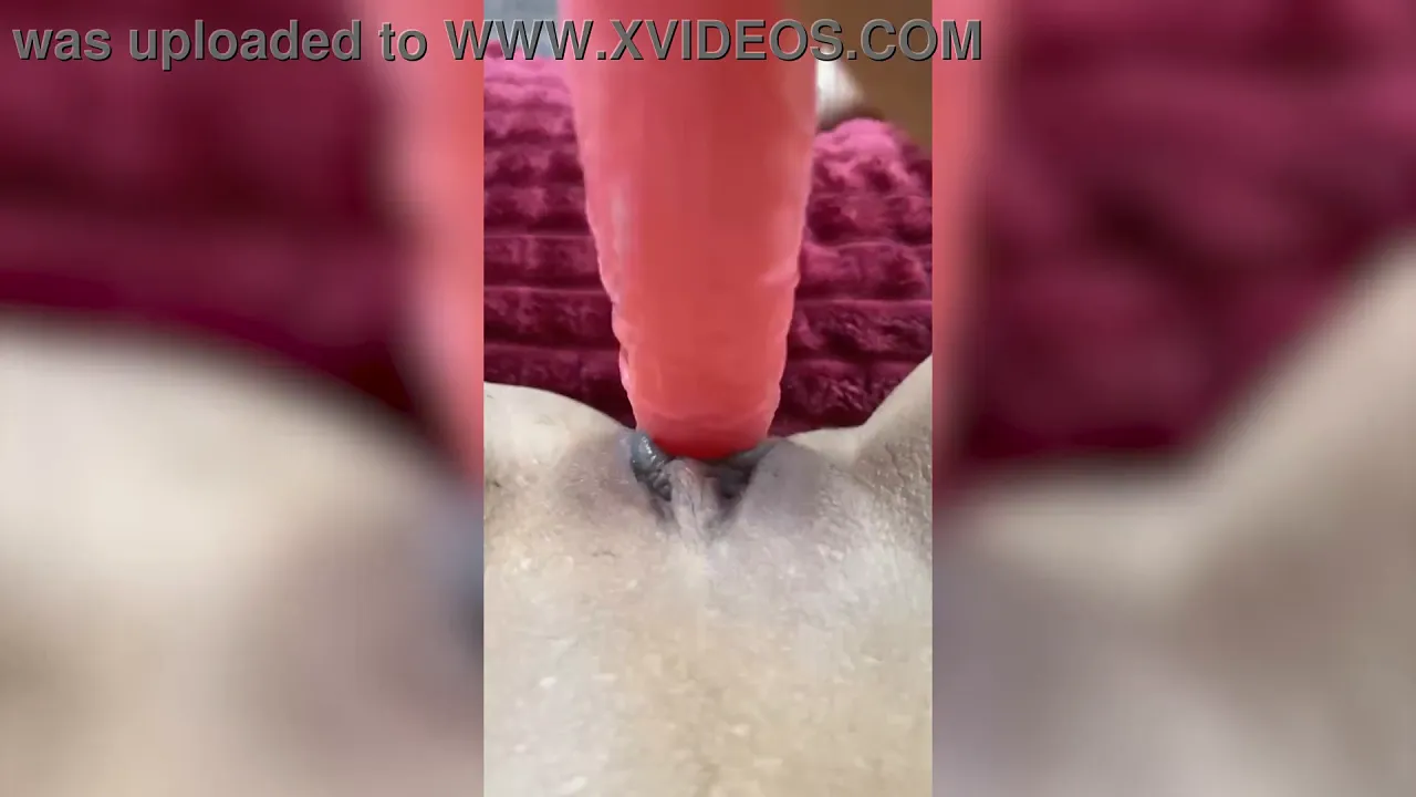 Brunette solo masturbation with big pink dildo and vibrator