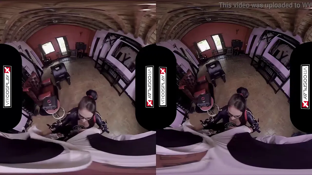 VR cosplay MILF Marta La Croft as Bayonetta gives POV blowjob and has sex in 3D VR porn