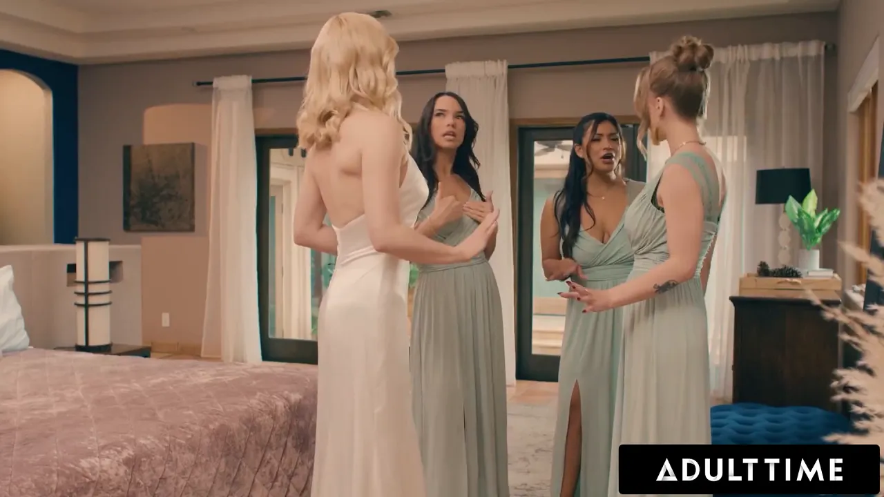 Lesbian orgy with bridesmaids Lily Labeau, Octavia Red and Ivy Ireland