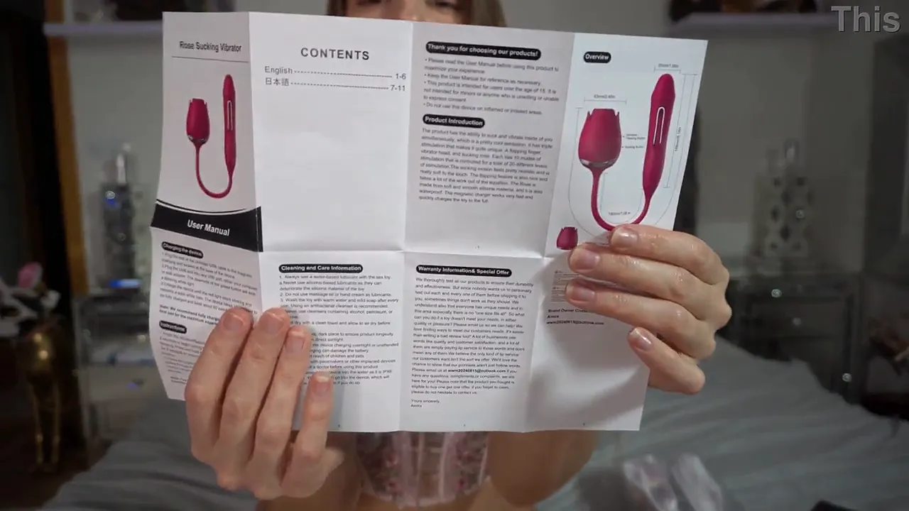Maria Rya masturbates with a rose-shaped vibrator