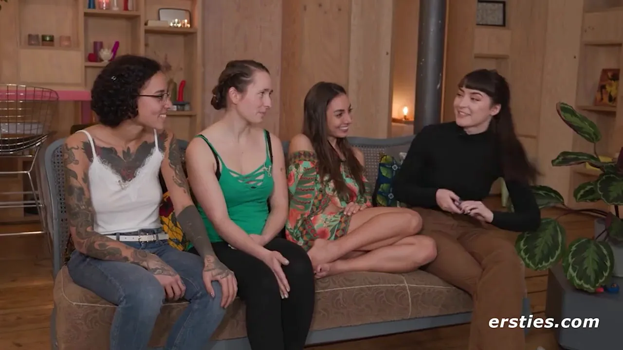 Brunette German lesbians finger and lick each other's pussies using vibrators