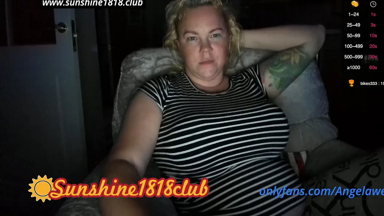BBW babe with big tits and ass does solo webcam show cosplay